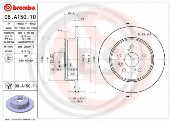 Brake Disc (08.A150.11)