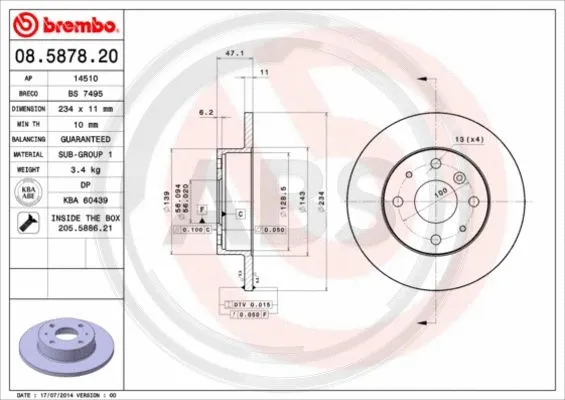 Brake Disc (08.5878.20)