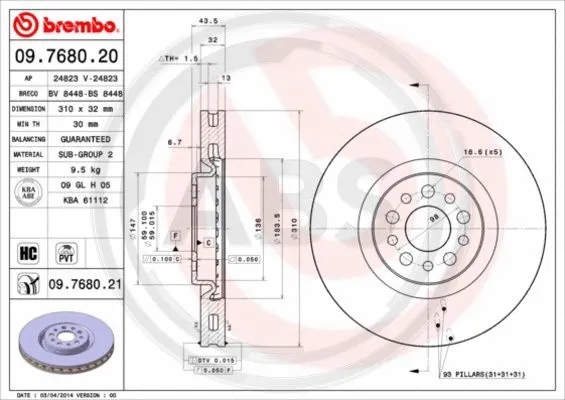 Brake Disc (09.7680.21)
