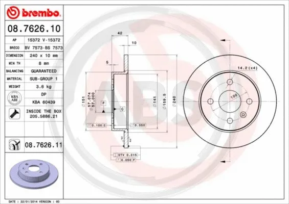 Brake Disc (08.7626.11)