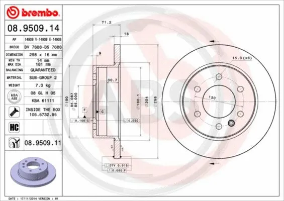 Brake Disc (08.9509.11)
