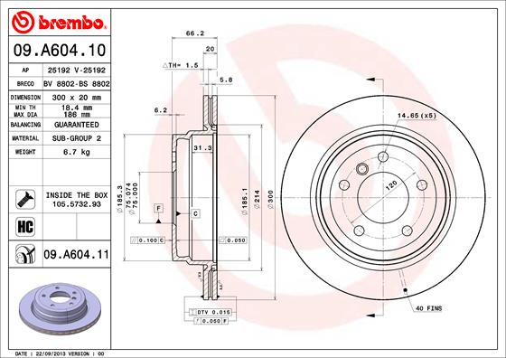 Brake Disc (09.A604.11)