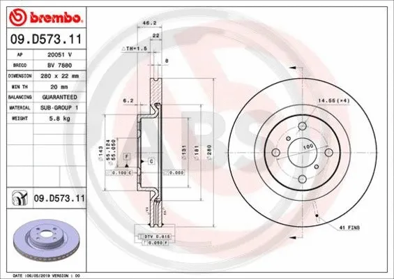 Brake Disc (09.D573.11)
