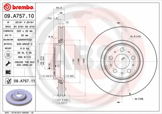 Brake Disc (09.A757.11)