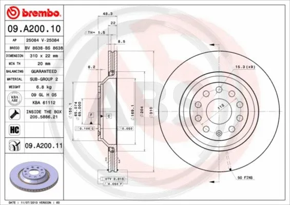 Brake Disc (09.A200.11)