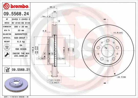 Brake Disc (09.5568.21)