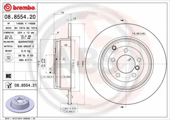 Brake Disc (08.8554.21)