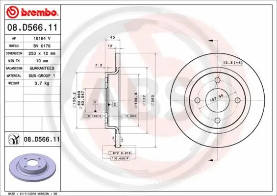 Brake Disc (08.D566.11)
