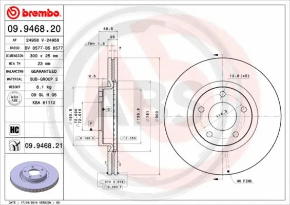 Brake Disc (09.9468.21)