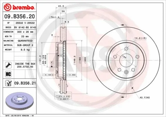 Brake Disc (09.B356.21)