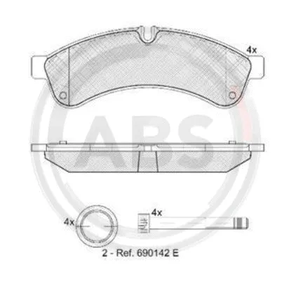 Brake Pad Set, disc brake (37638)