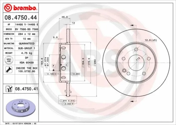 Brake Disc (08.4750.41)