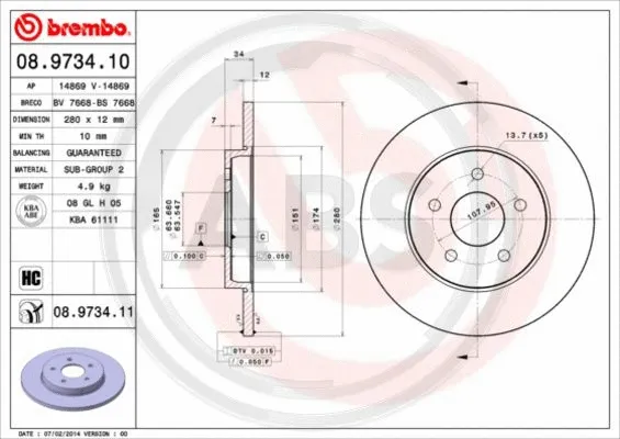 Brake Disc (08.9734.11)
