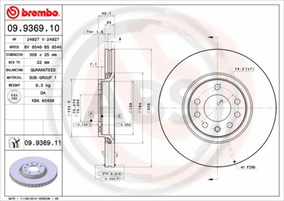 Brake Disc (09.9369.11)