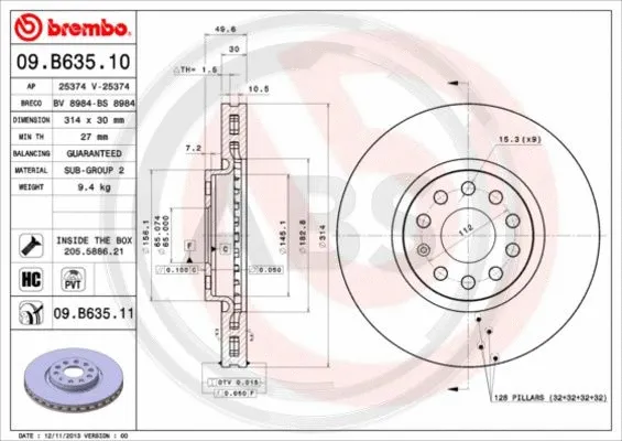 Brake Disc (09.B635.11)
