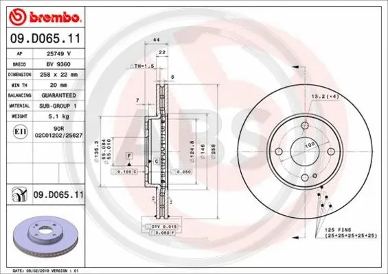Brake Disc (09.D065.11)