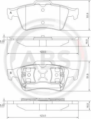Brake Pad Set, disc brake (37216)
