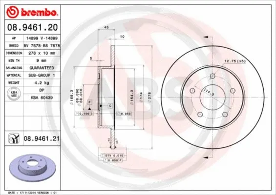 Brake Disc (08.9461.21)