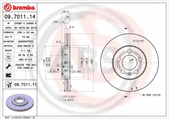 Brake Disc (09.7011.11)