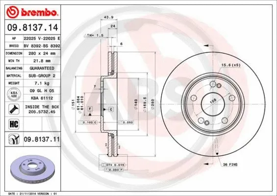 Brake Disc (09.8137.11)