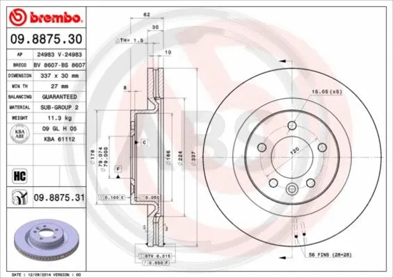 Brake Disc (09.8875.31)