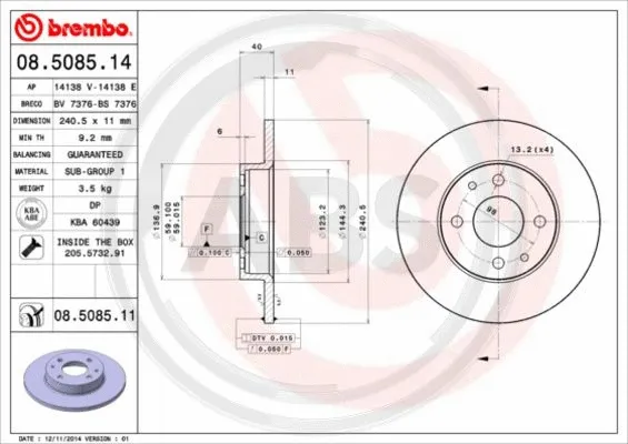 Brake Disc (08.5085.11)