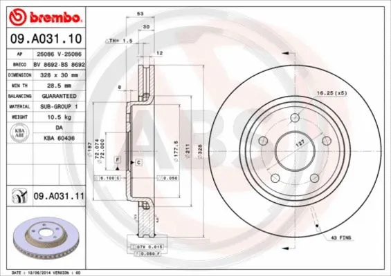 Brake Disc (09.A031.11)
