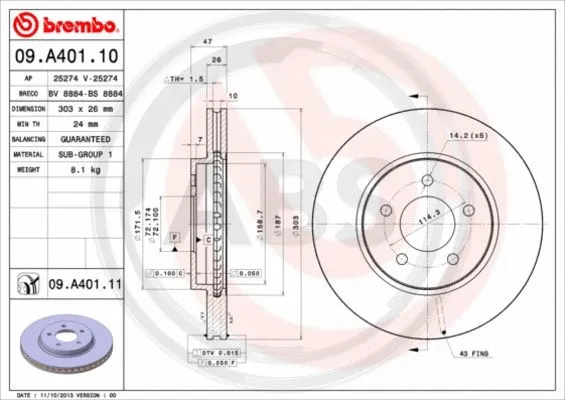 Brake Disc (09.A401.11)