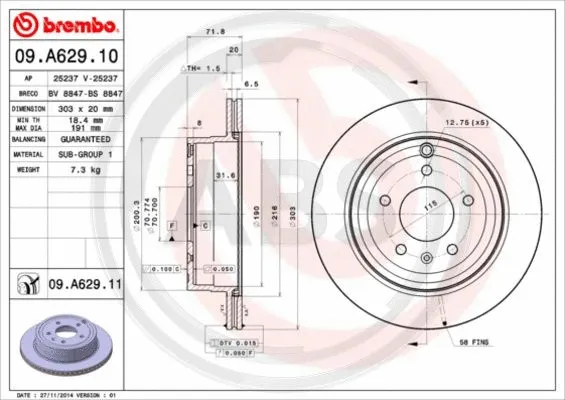 Brake Disc (09.A629.11)