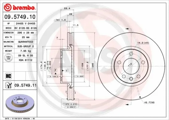 Brake Disc (09.5749.11)