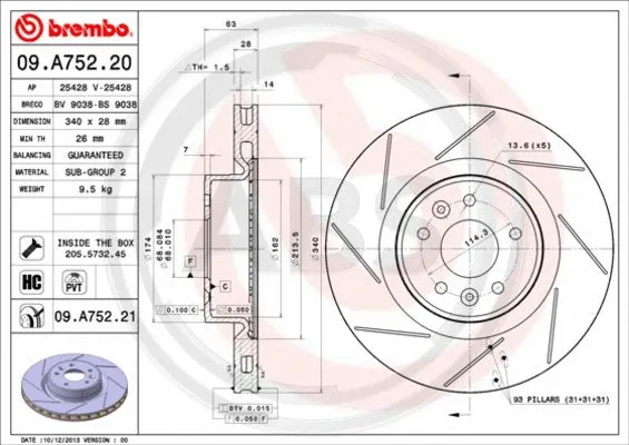 Brake Disc (09.A752.21)