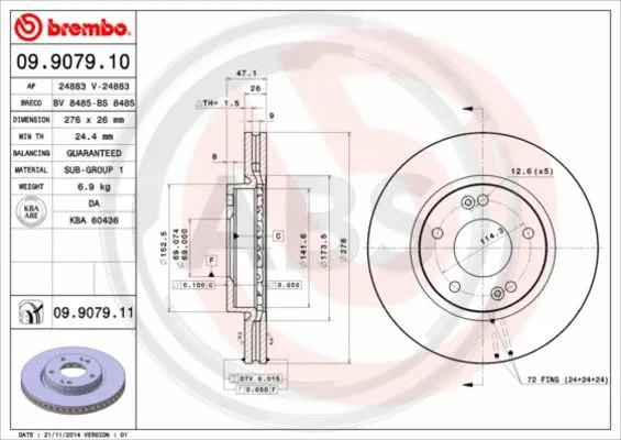 Brake Disc (09.9079.11)