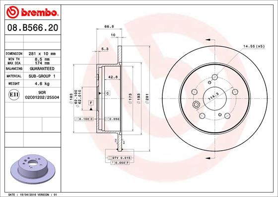 Brake Disc (08.B566.21)