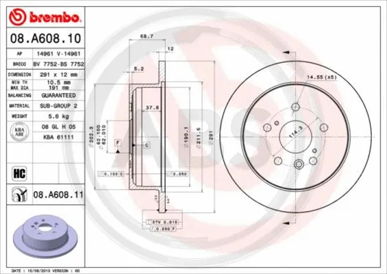 Brake Disc (08.A608.11)