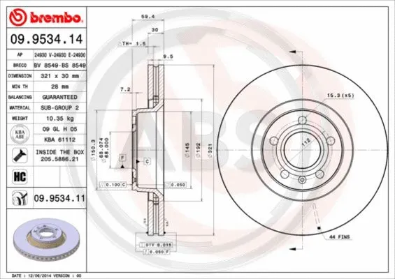 Brake Disc (09.9534.11)
