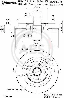 Brake Disc (08.A239.10)