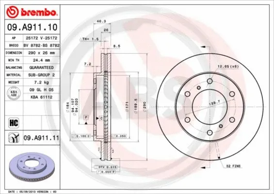Brake Disc (09.A911.11)