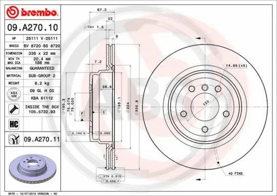 Brake Disc (09.A270.11)