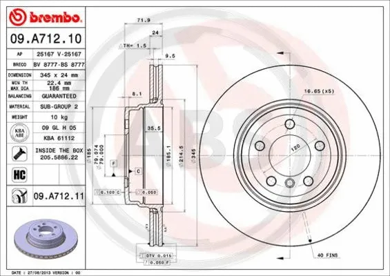 Brake Disc (09.A712.11)