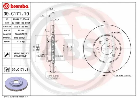 Brake Disc (09.C171.11)