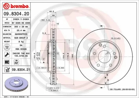 Brake Disc (09.8304.21)
