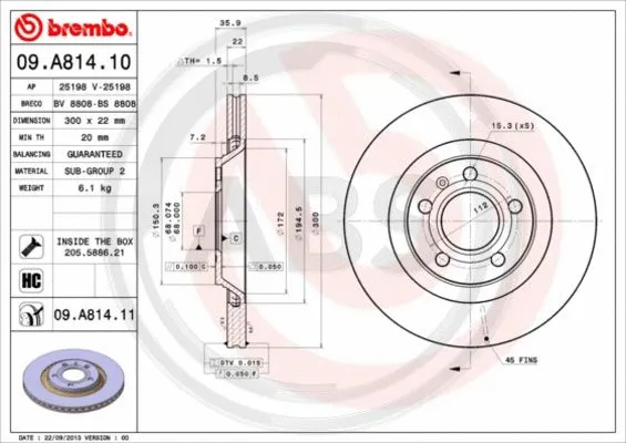 Brake Disc (09.A814.11)