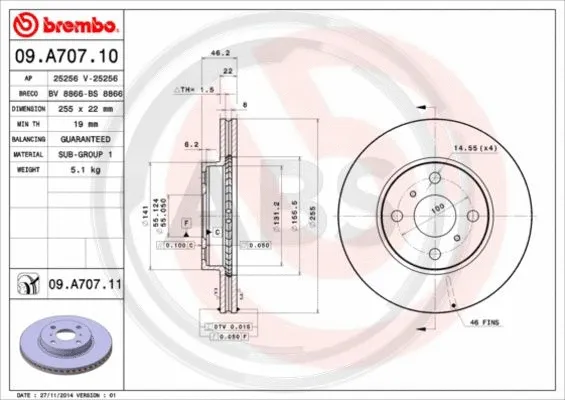 Brake Disc (09.A707.11)