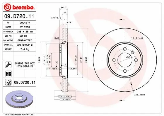 Brake Disc (09.D720.11)