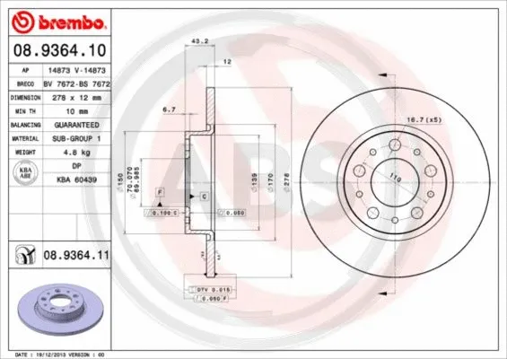 Brake Disc (08.9364.11)