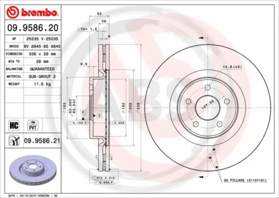 Brake Disc (09.9586.21)