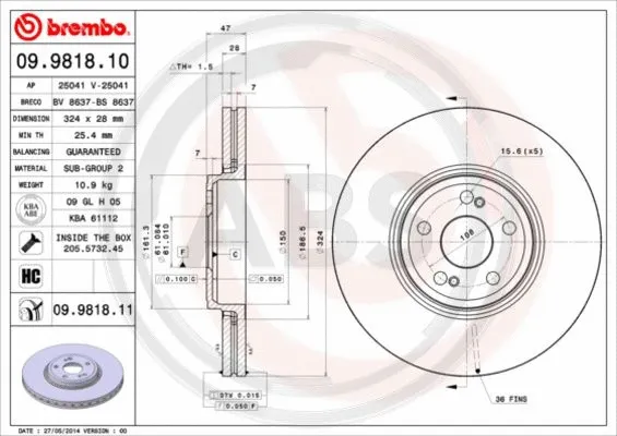 Brake Disc (09.9818.11)