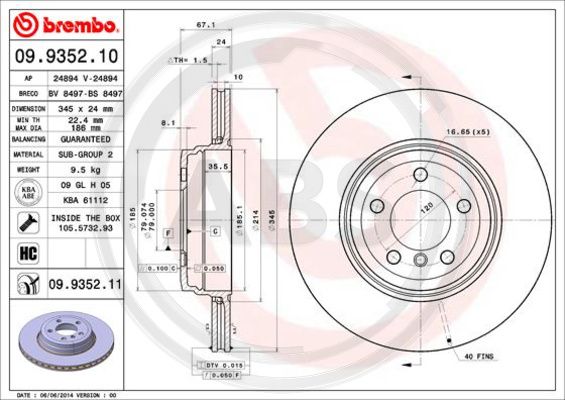 Brake Disc (09.9352.11)