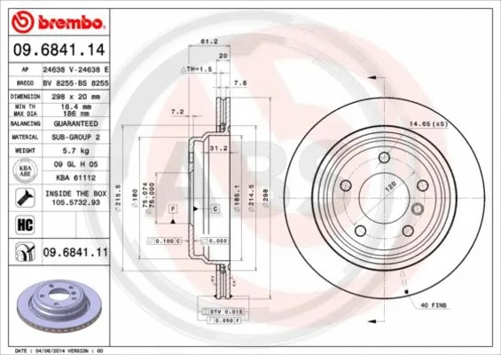 Brake Disc (09.6841.11)