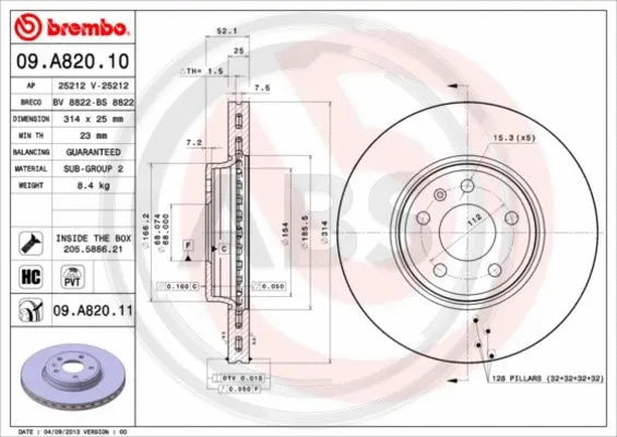 Brake Disc (09.A820.11)